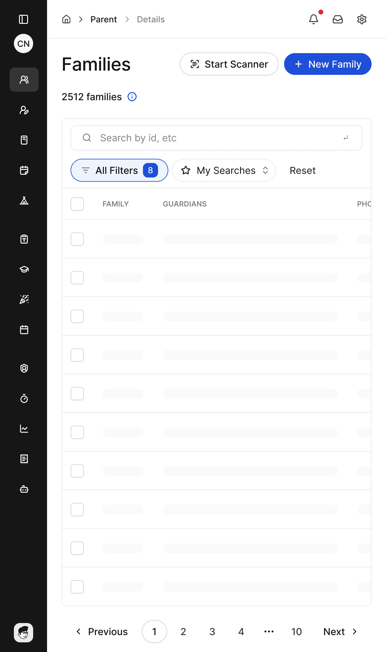Loading state on a narrow viewport, designed rather than left to chance.